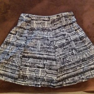Black and white patterned skirt